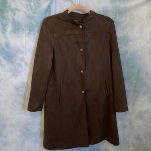MARC NEW YORK • faux suede button down coat